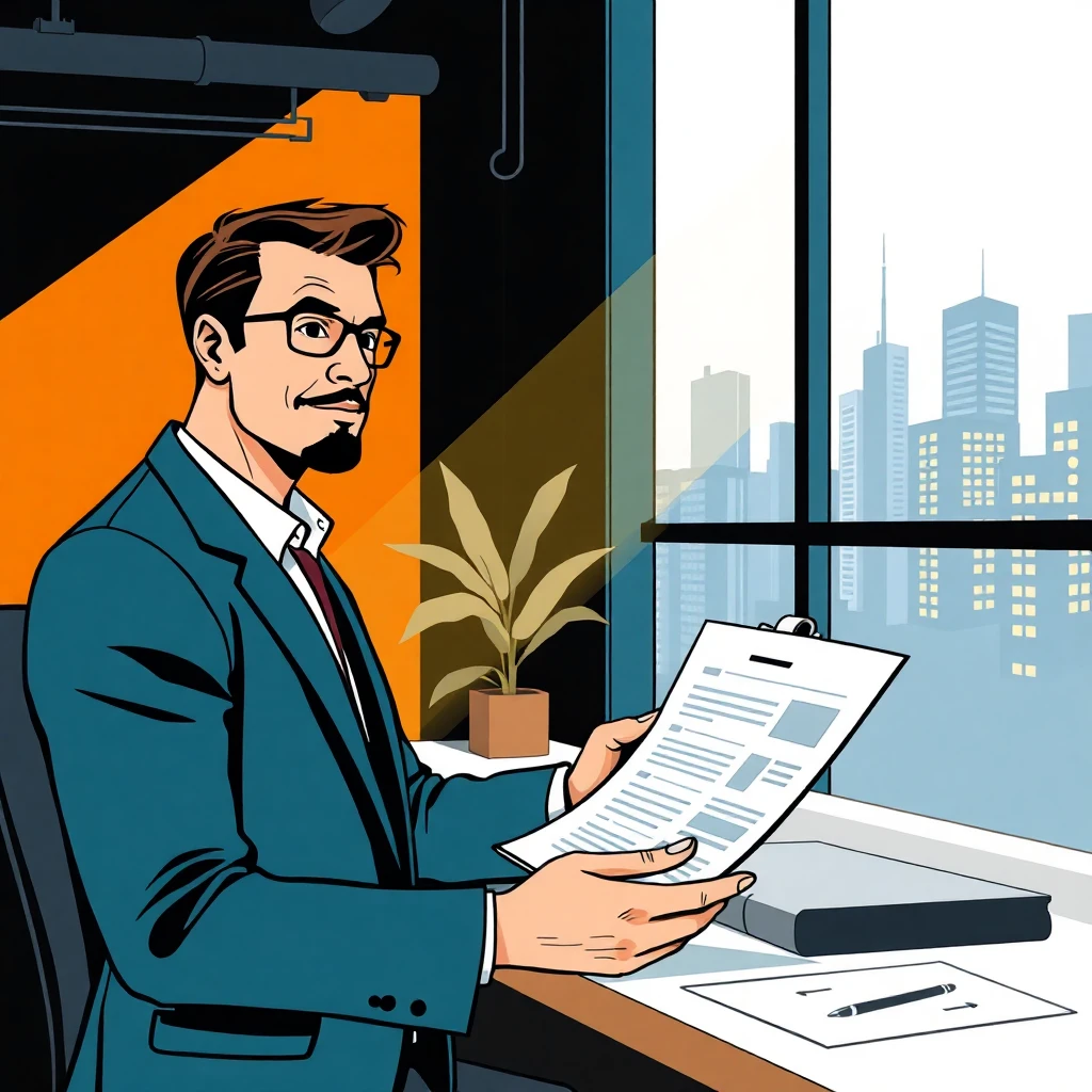 Professional reviewing job offers