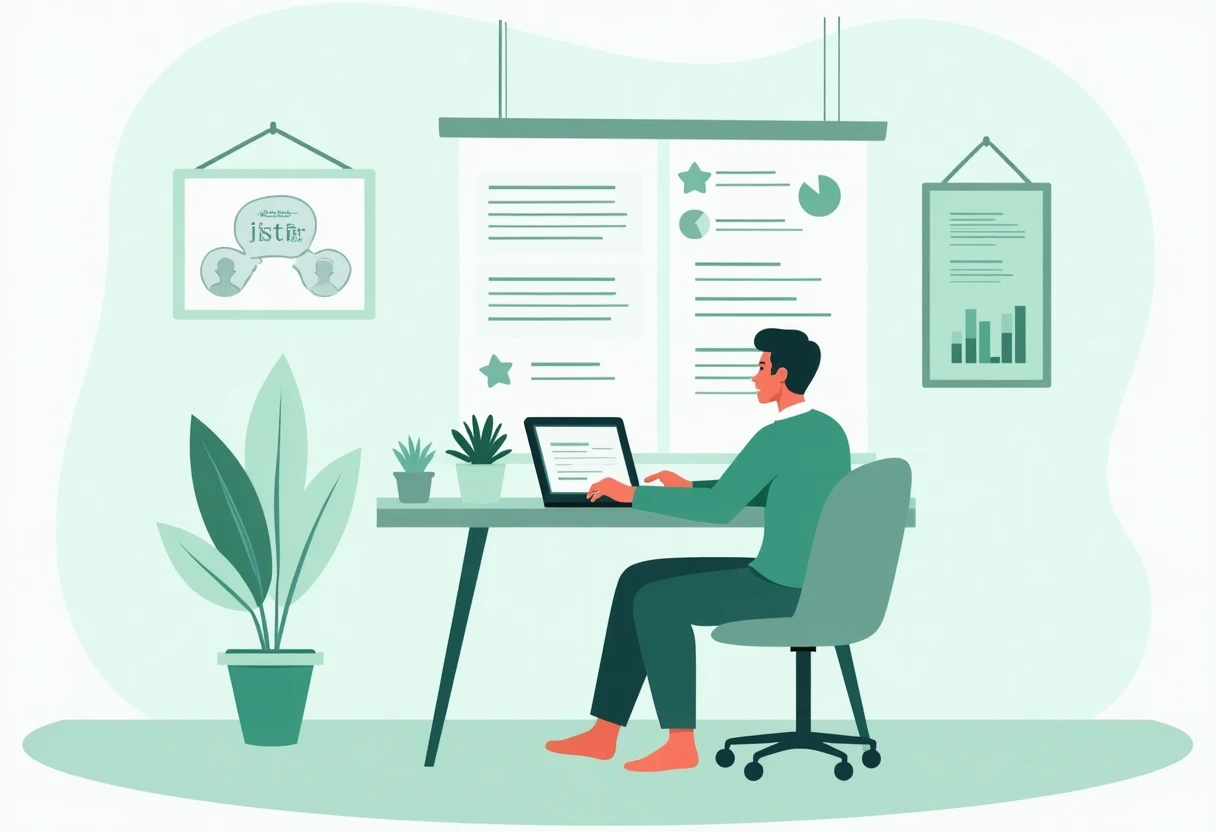Reviewing job listings online