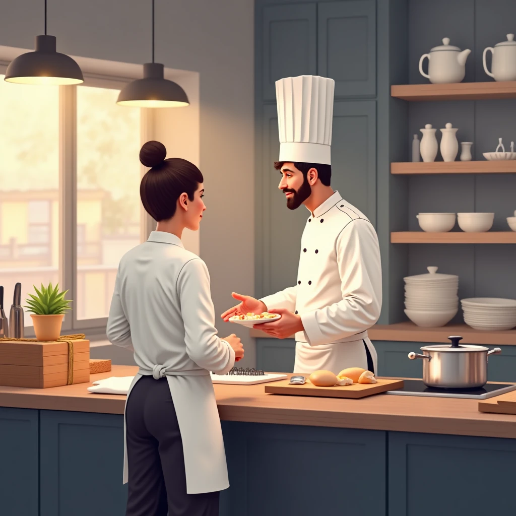 Chef ejecutivo supervisando en una cocina