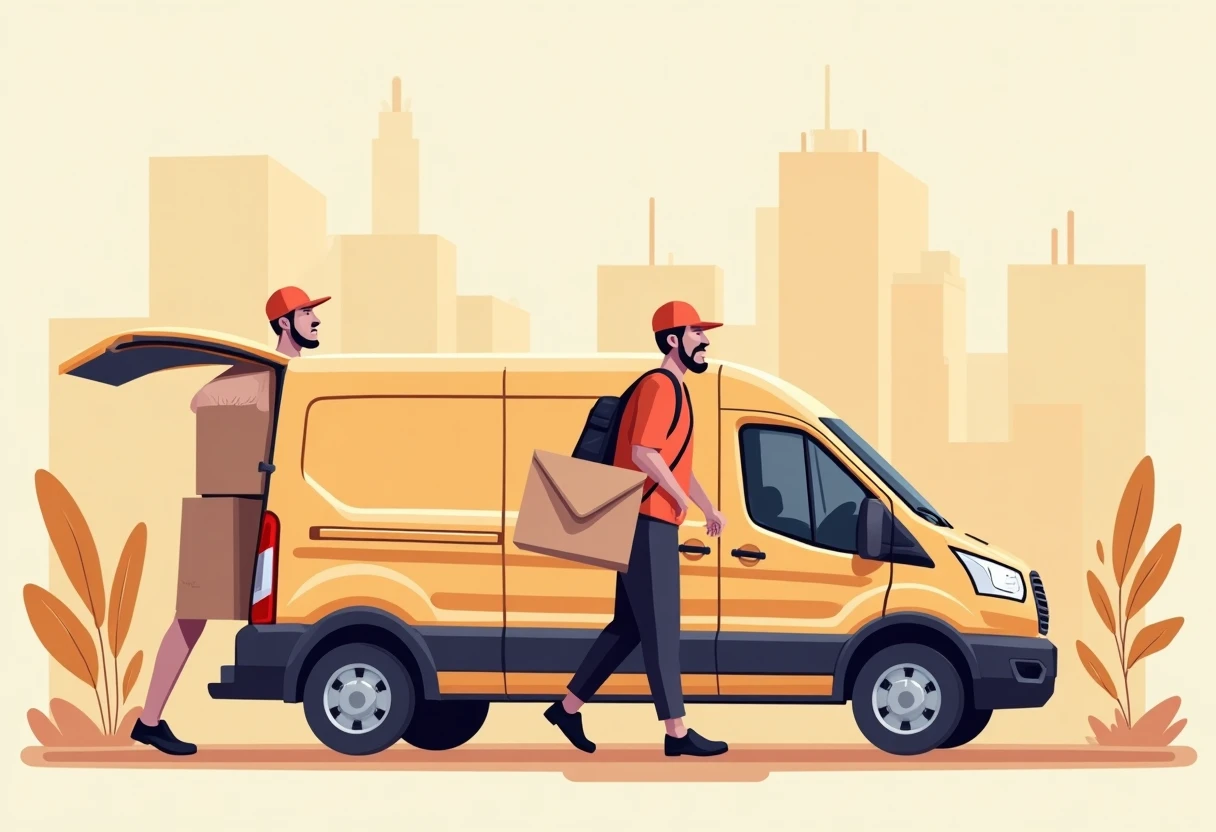 Delivery driver at work