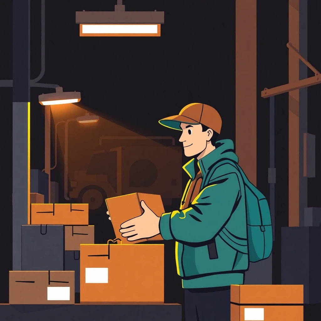 Night shift delivery driver