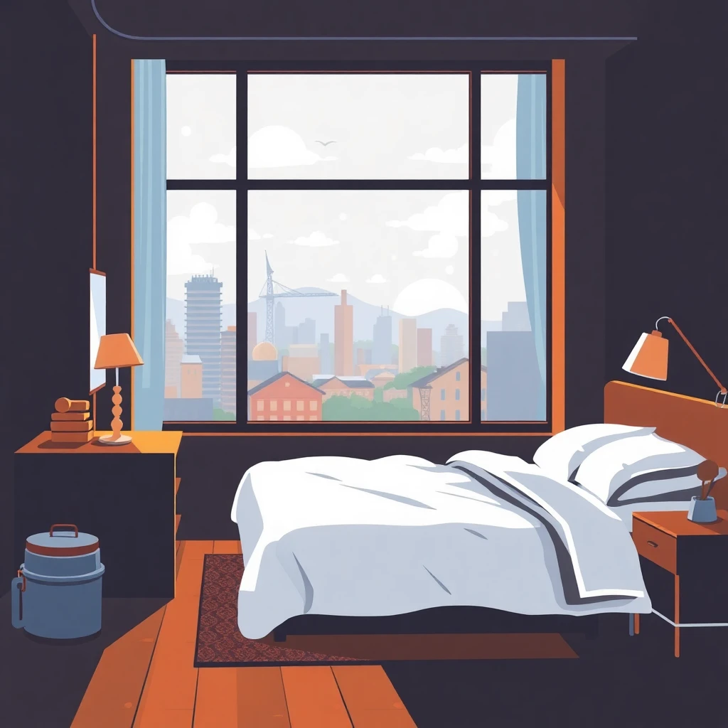 Moderne Hotelzimmeransicht