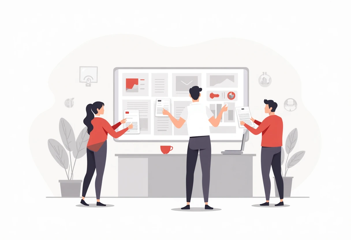 Revisión de documentos en un entorno de oficina