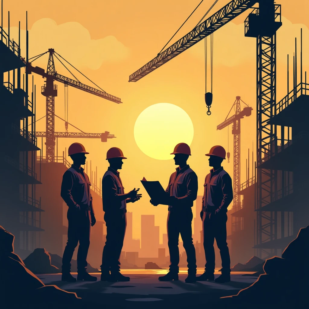 Construction site discussion
