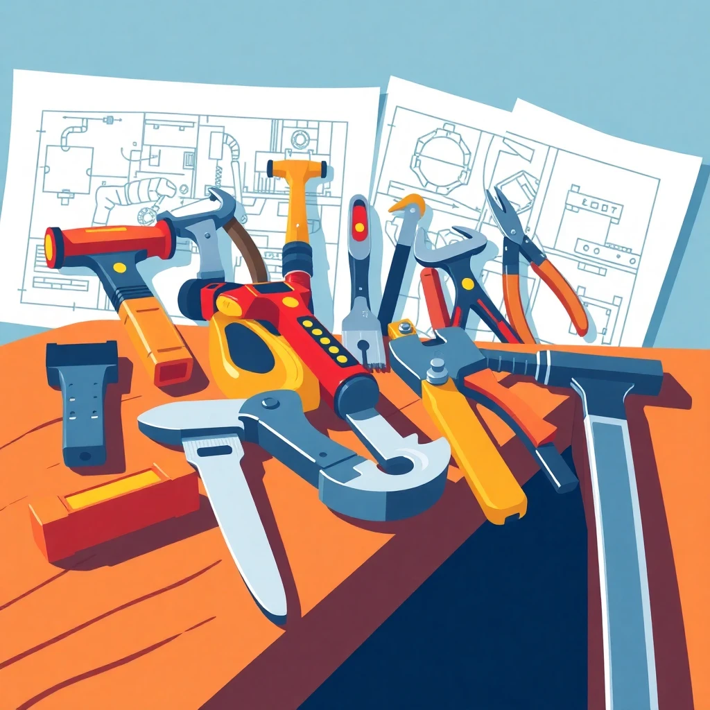 Construction tools and plans