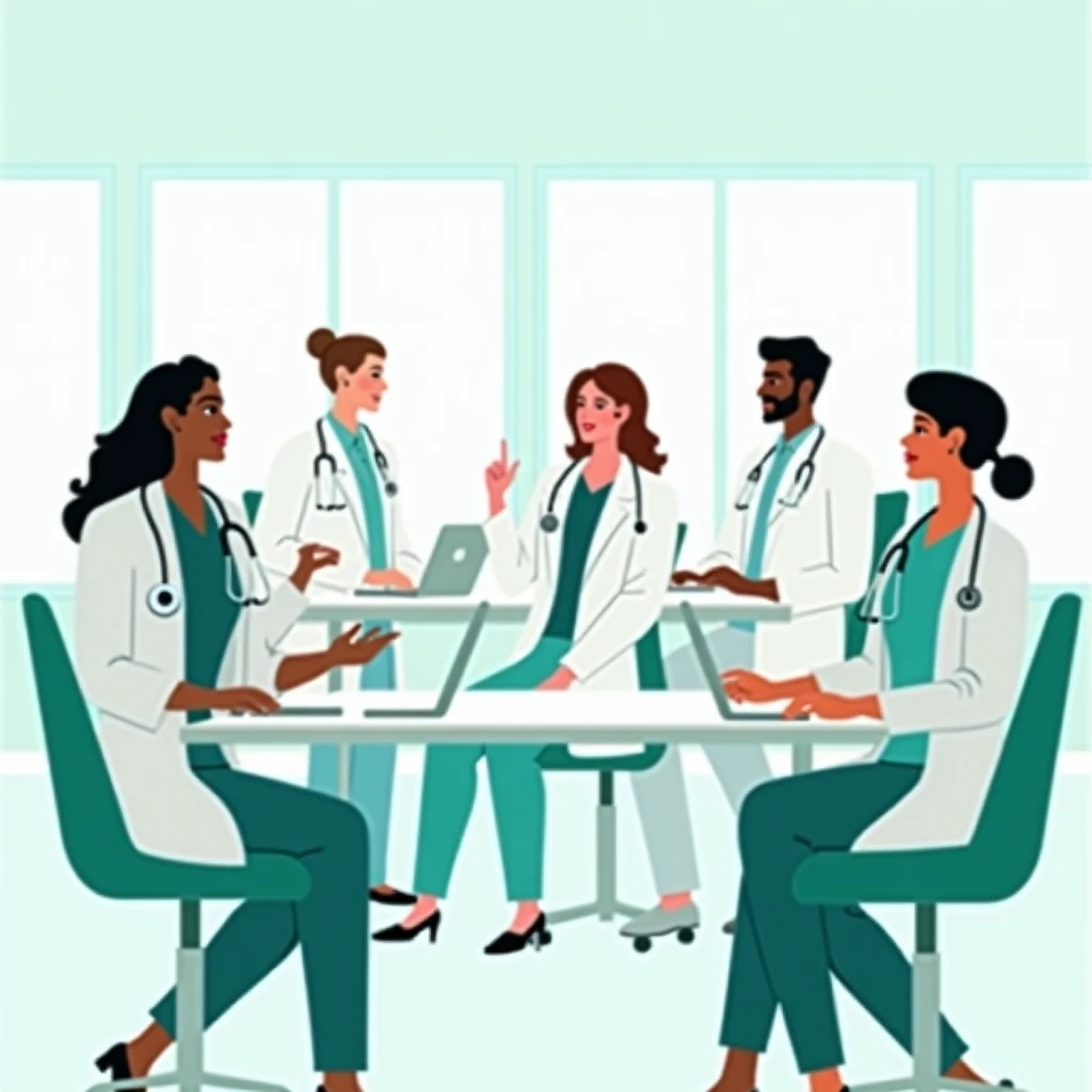 Team meeting in healthcare