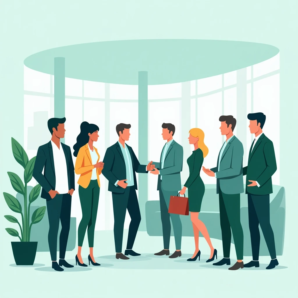 Sales executive in action