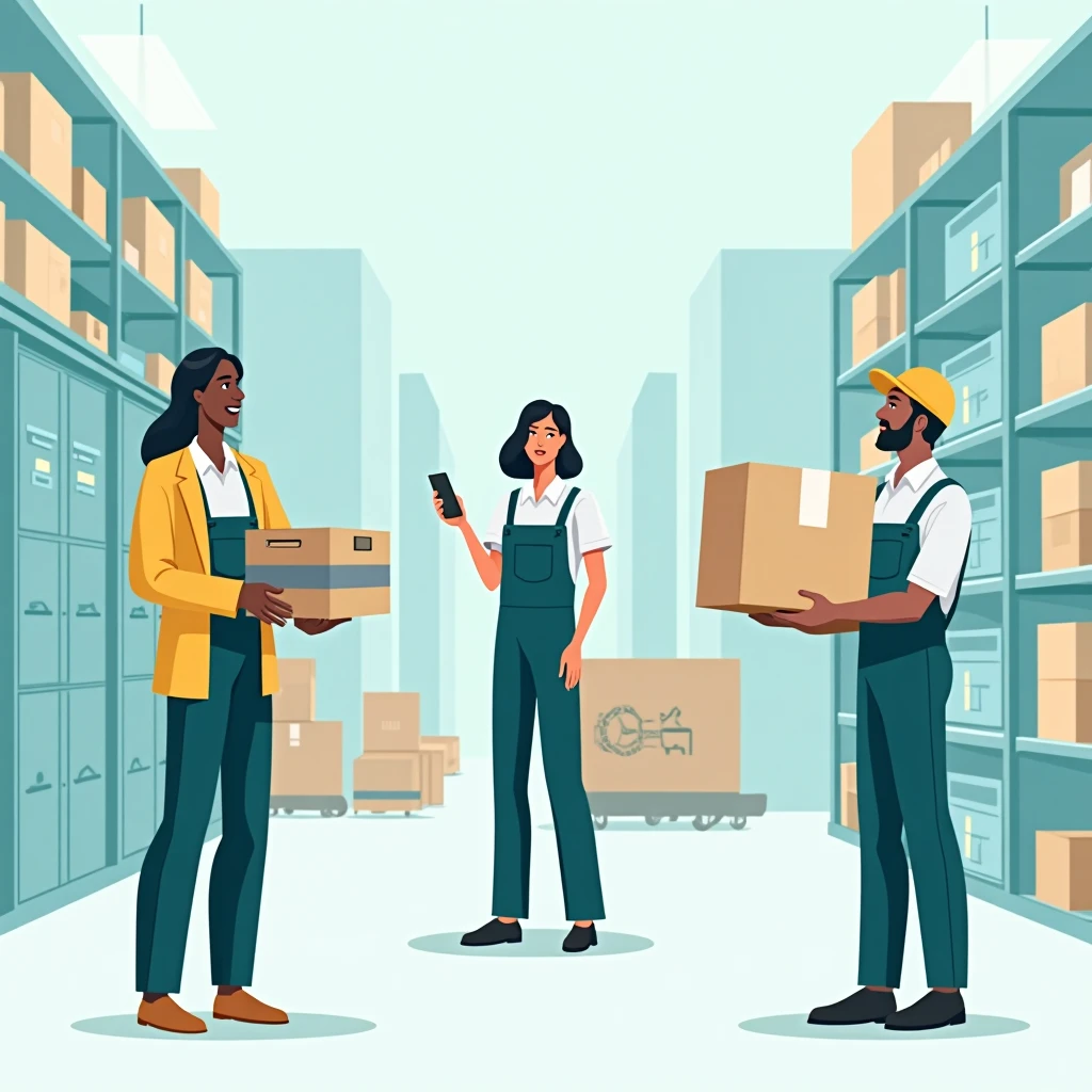 Trabajador de logística en almacén