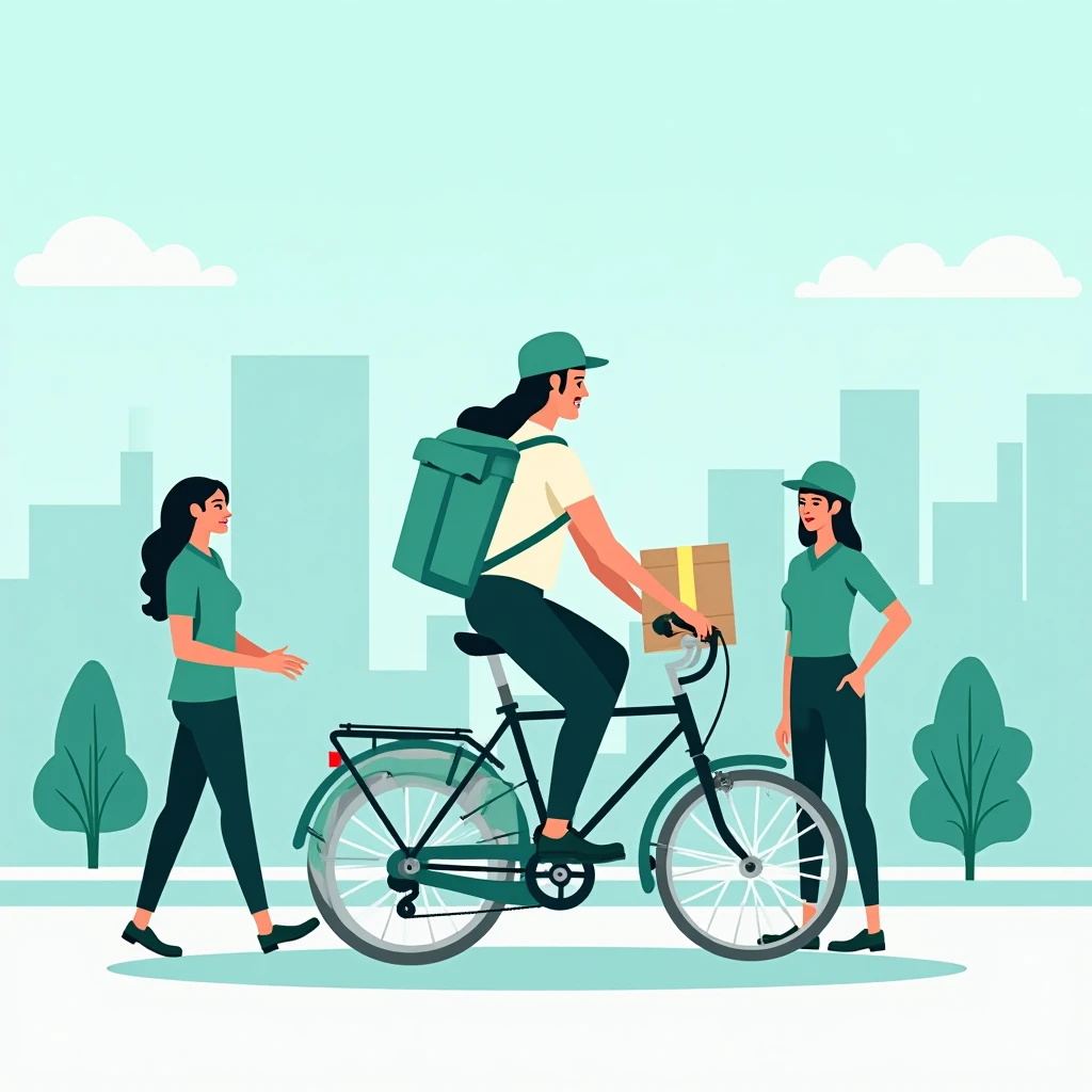 Repartidor en acción