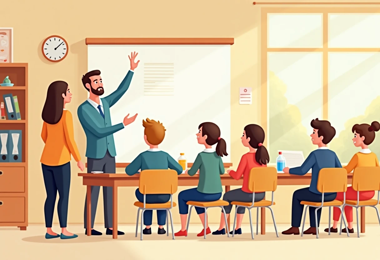 Lehrer im modernen Klassenzimmer