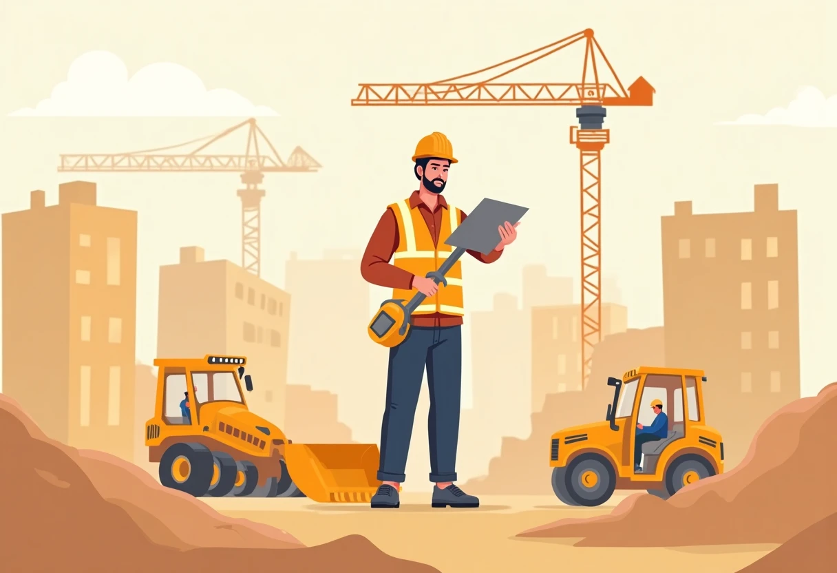 Ouvrier du bâtiment au travail