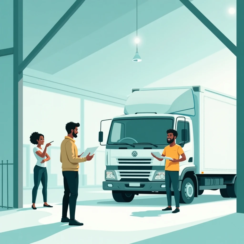 Chauffeur de livraison en action