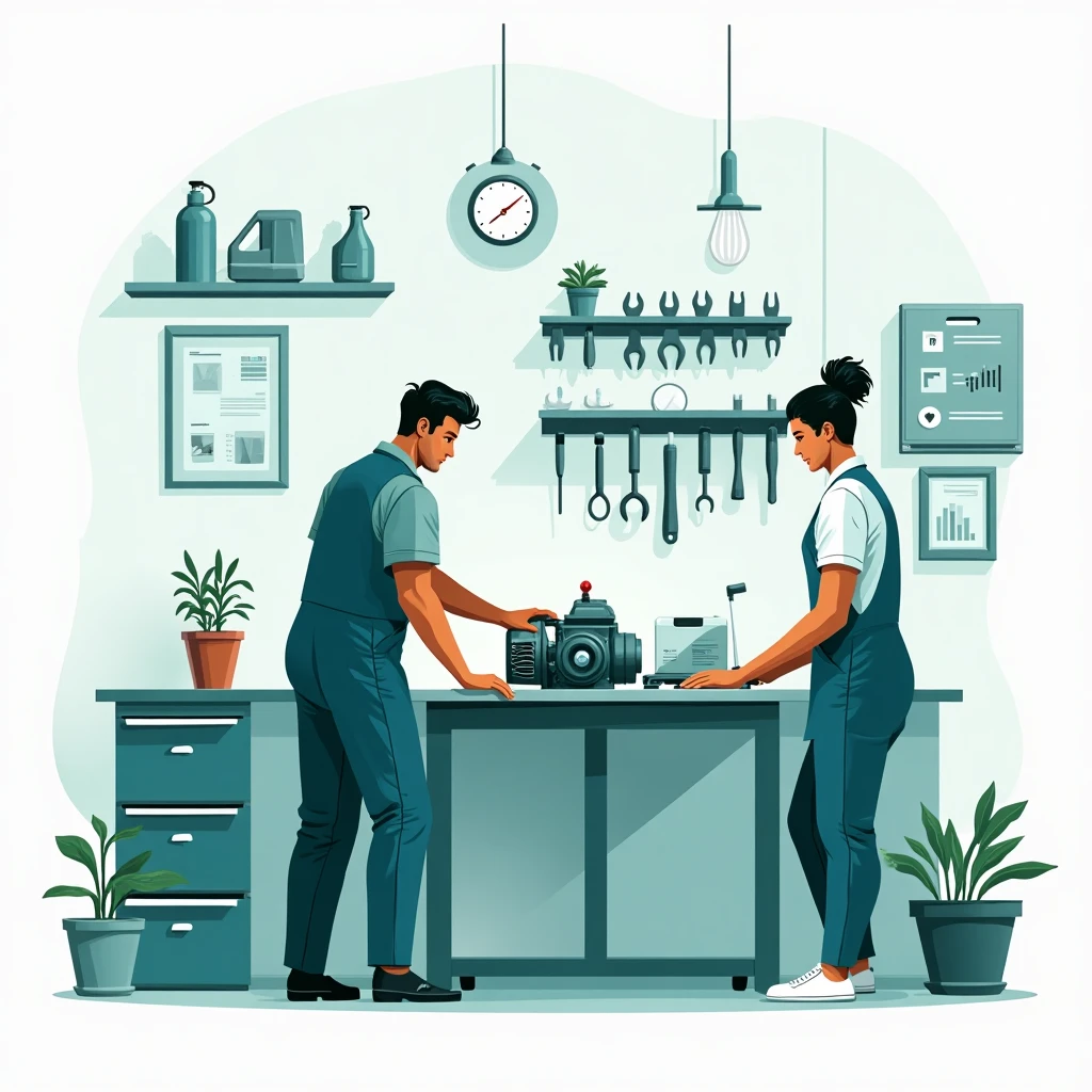 Mécanicien automobile en action