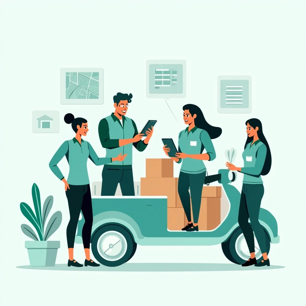 Delivery driver using a smartphone for navigation