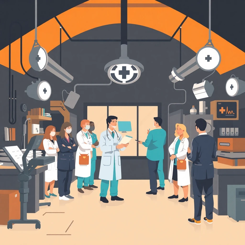 Healthcare professionals collaborating