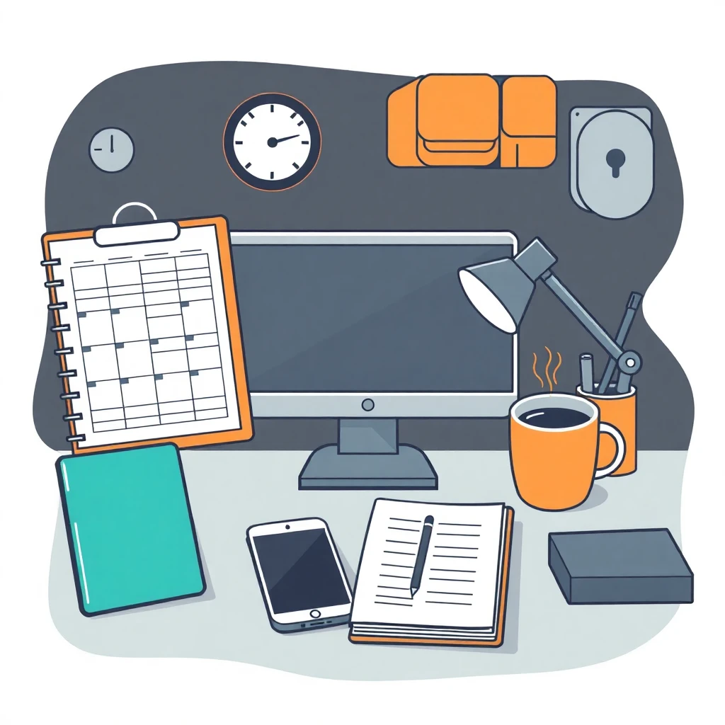 Organized office environment