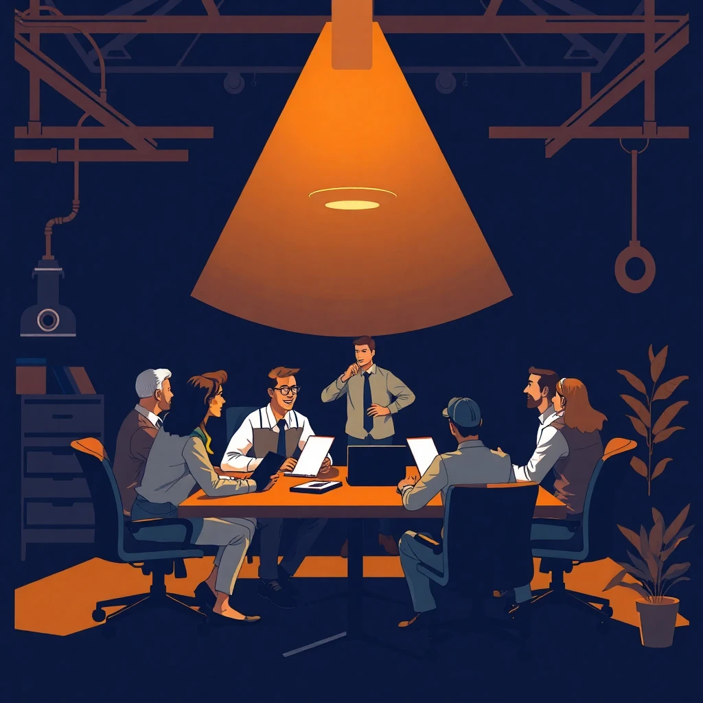 Office teamwork and collaboration