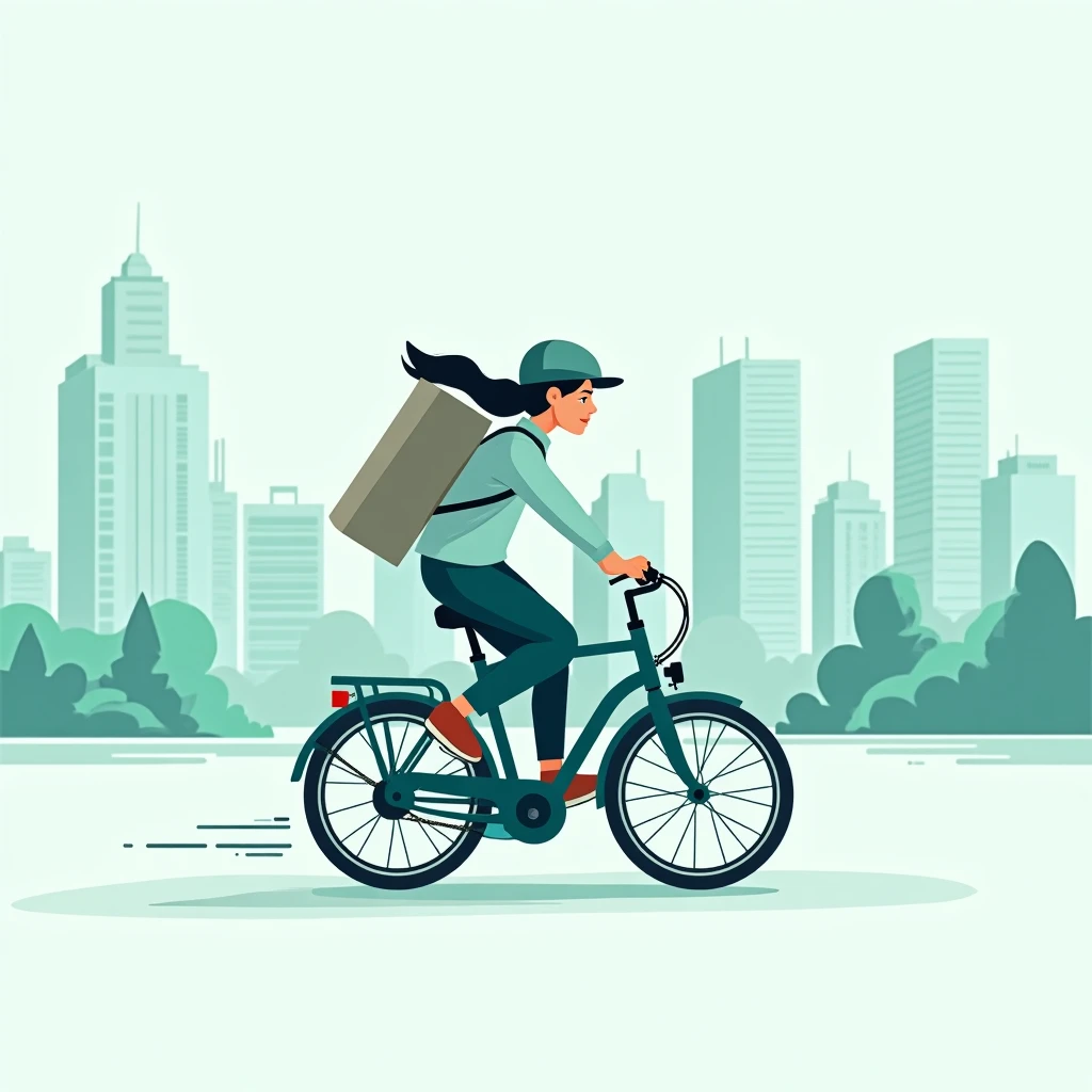 Entregador em ação na cidade
