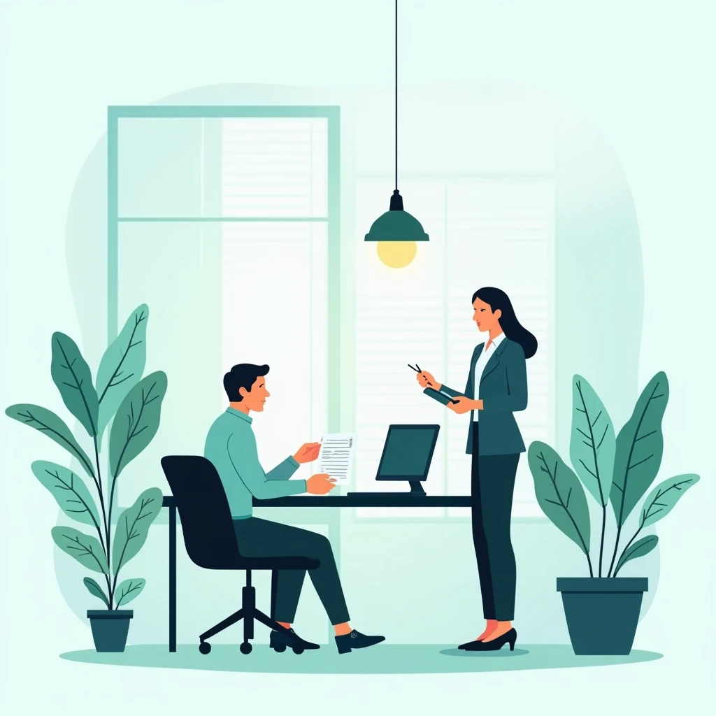 Ejecutivo revisando informes