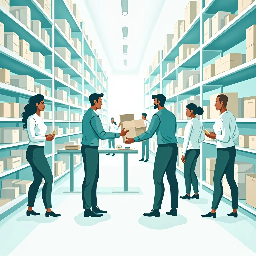 Warehouse work atmosphere