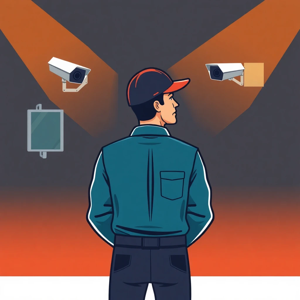 Sicherheitsmitarbeiter in Aktion