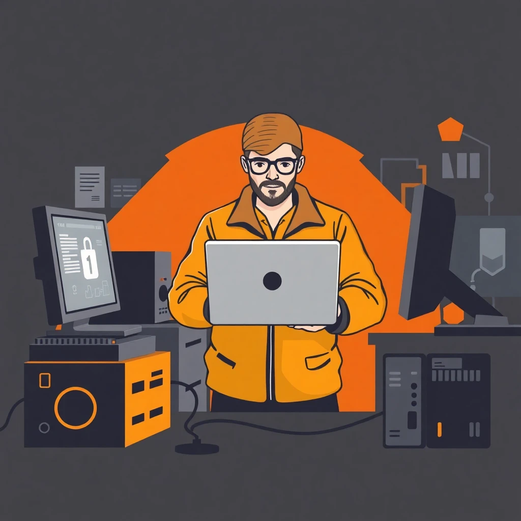 IT-Sicherheitsspezialist bei der Arbeit