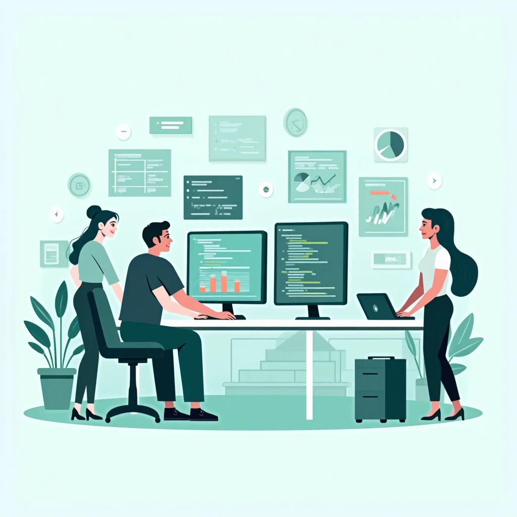 Software engineer at work