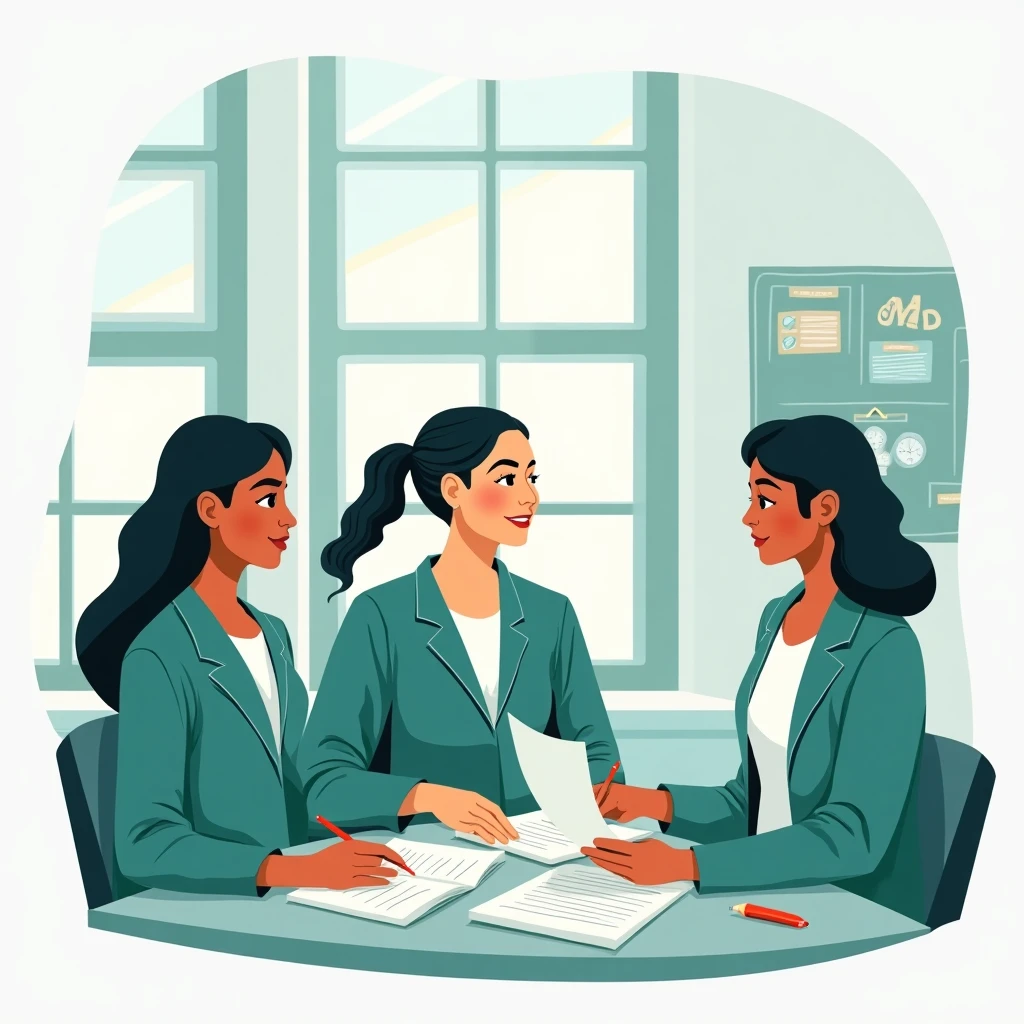 Teacher preparing for class