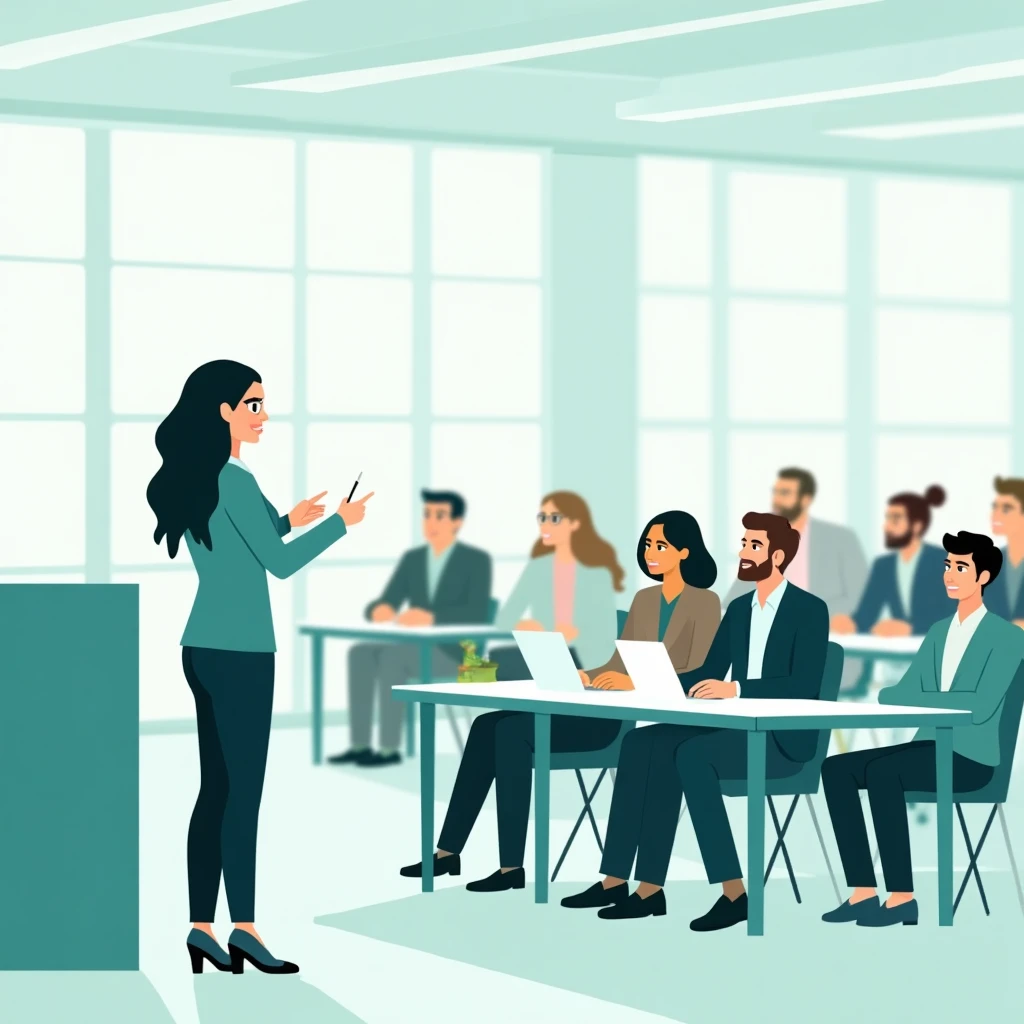 Teacher leading a seminar