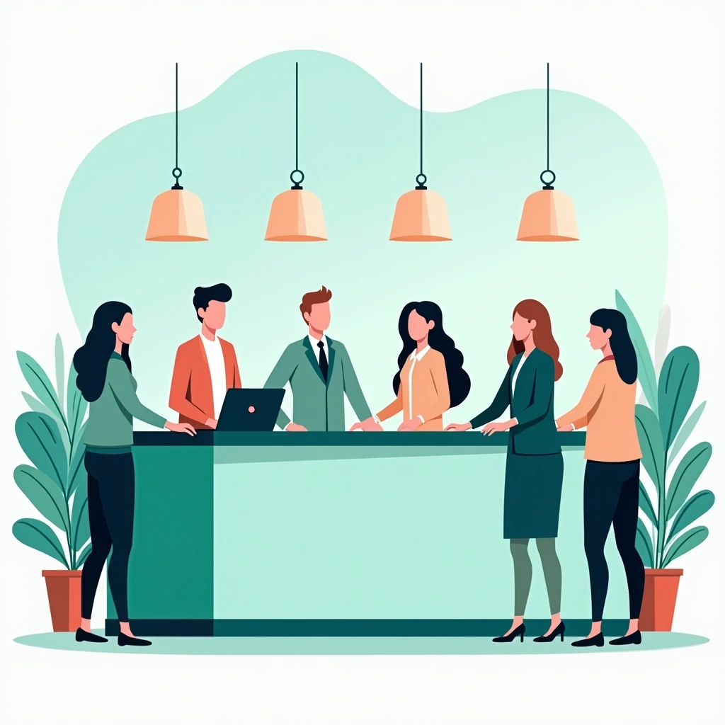 Weekend receptionist at work