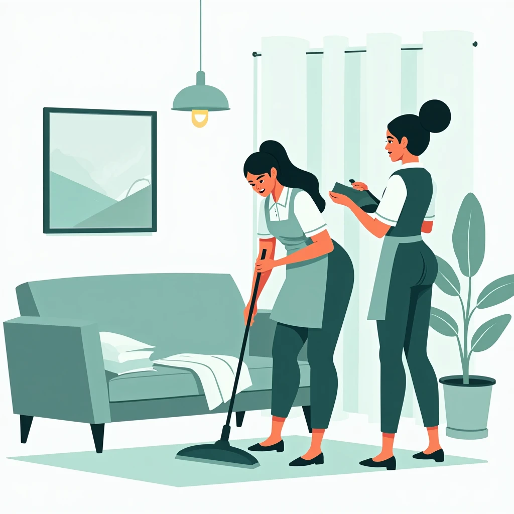 High-paying housekeeping job scene