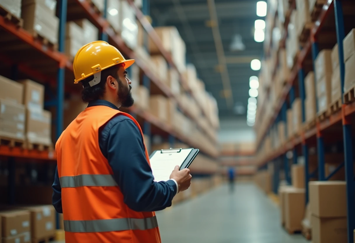 Warehouse supervisor overseeing operations
