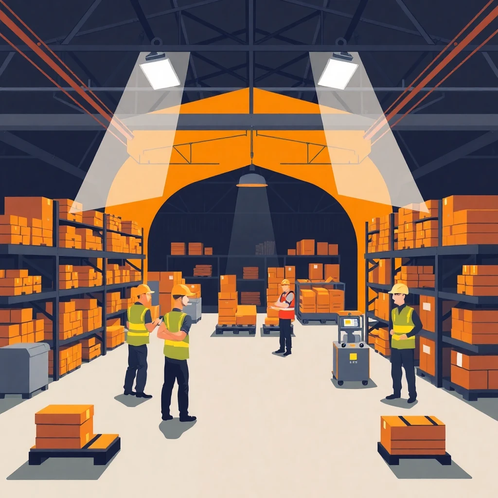 Warehouse team in action