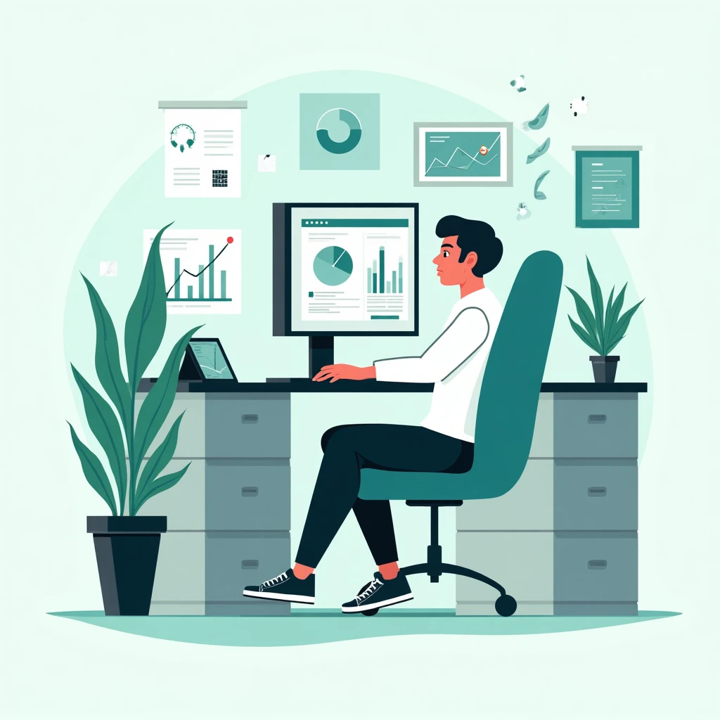 Freelance data scientist at work